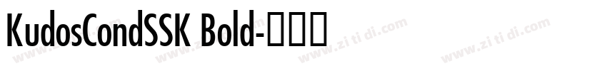 KudosCondSSK Bold字体转换